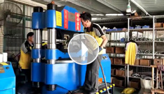 廣東陽(yáng)江，“辰力”1000噸鋼絲繩壓套機(jī)操作視頻